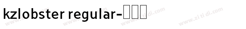 kzlobster regular字体转换